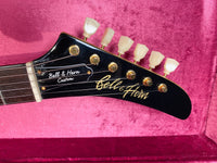 Bell & Hern Custom 2022 Detroit I Futuristic Futura Black Korina Chambered '59 Les Paul Special Brazilian Rosewood Fretboard