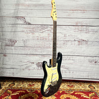 G&L S-500 1994 Left Handed One of a Kind Black Mother of Pearl Swirl One Owner One of Kind With Original Case.