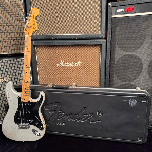 Fender 25th Anniversary Stratocaster 1979 - Silver Metallic Battle Axe!! Heavily Worn VIBE!!!