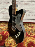 1957 Danelectro U3 Black & Chrome Foil U3 Slanted Pickups Galvanized Pickguard Underlay w/ Super Rare Tweed-Like Case