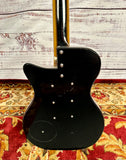 1957 Danelectro U3 Black & Chrome Foil U3 Slanted Pickups Galvanized Pickguard Underlay w/ Super Rare Tweed-Like Case