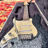 G&L S-500 1994 Left Handed One of a Kind Black Mother of Pearl Swirl One Owner One of Kind With Original Case.