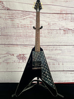 2024 Bell & Hern Custom Black Eisenhower Eliminator One Flying V Seymour's and Kluson Hardware