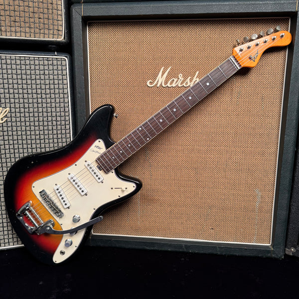 1966 Vox Spitfire V235 Sunburst With Teardrop Original Case Made in Italy