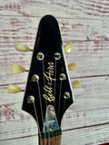 2024 Bell & Hern Custom Black Eisenhower Eliminator One Flying V Seymour's and Kluson Hardware