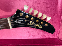 Bell & Hern Custom 2022 Detroit I Futuristic Black Korina Chambered '59 Special Brazilian Rosewood Fretboard